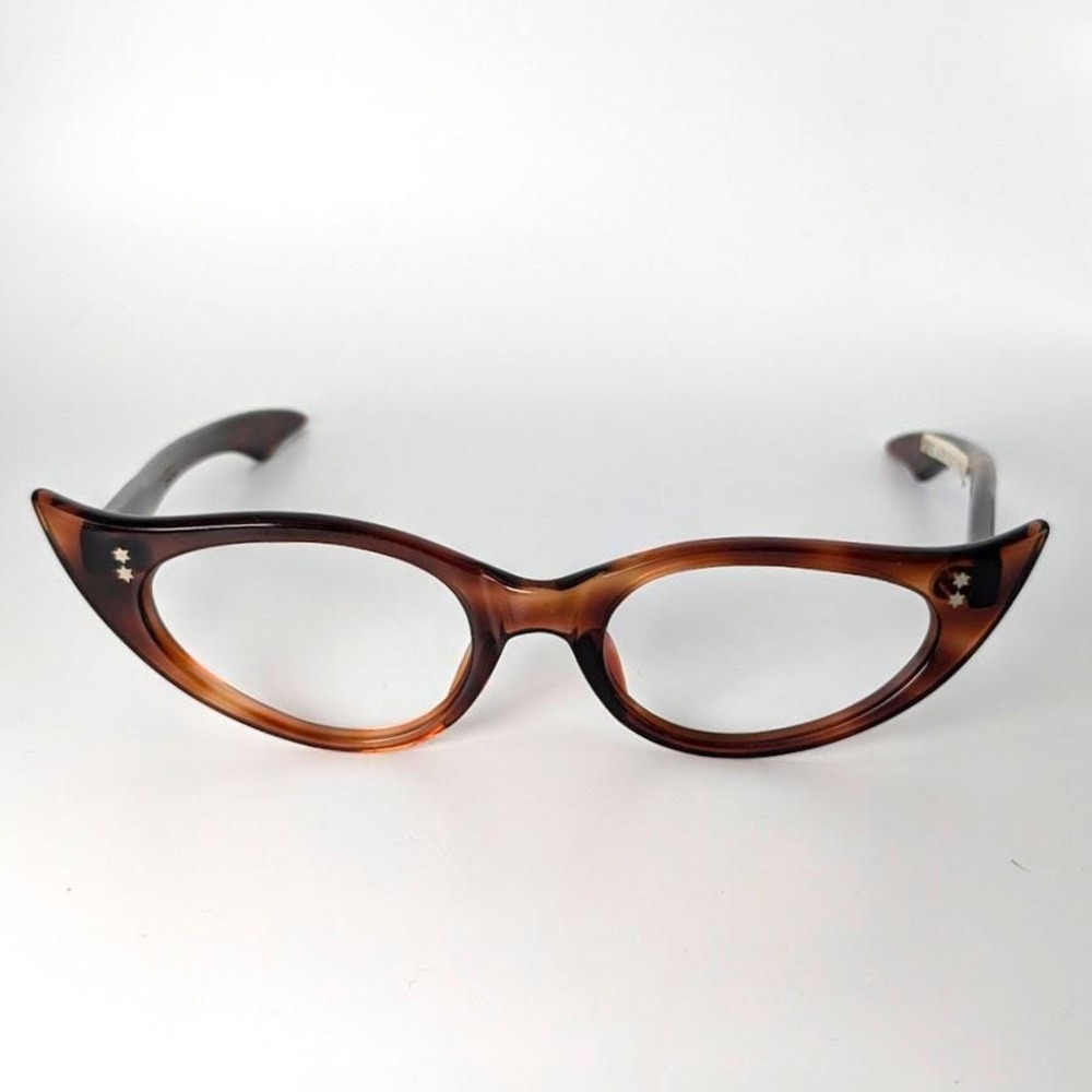 Vintage Womens Cat Eye Eyeglass Frame Poriss New Old Stock 60s Tags French